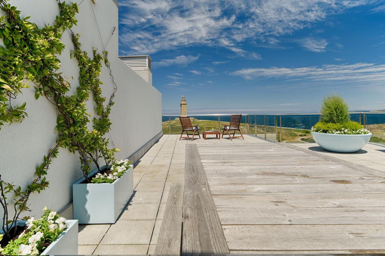 شقة Blue Ocean Penthouse آكورونيا المظهر الخارجي الصورة