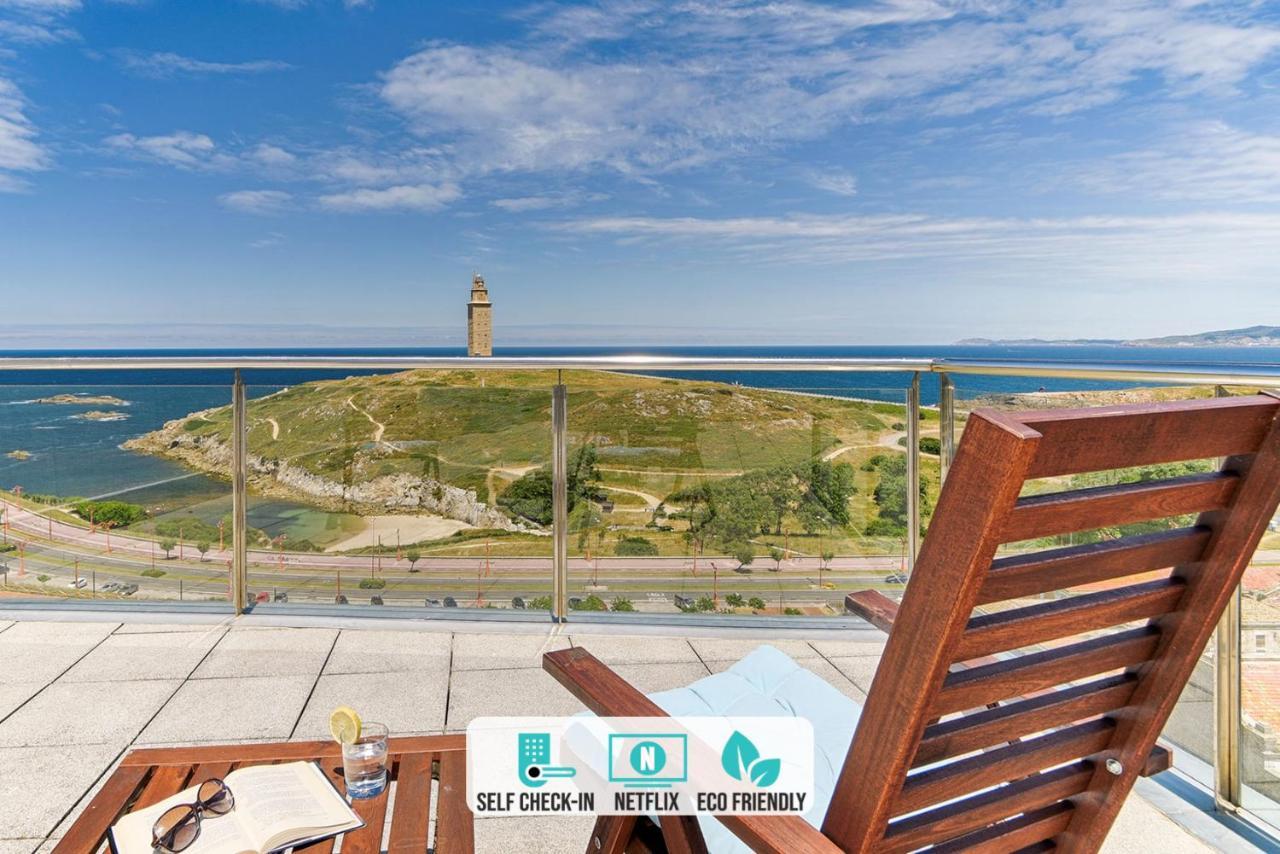 شقة Blue Ocean Penthouse آكورونيا المظهر الخارجي الصورة